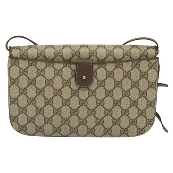 GUCCI GG Supreme Shoulder Bag PVC Beige Gold 004 256 0024 Auth ki5813 - Picture 3 of 14